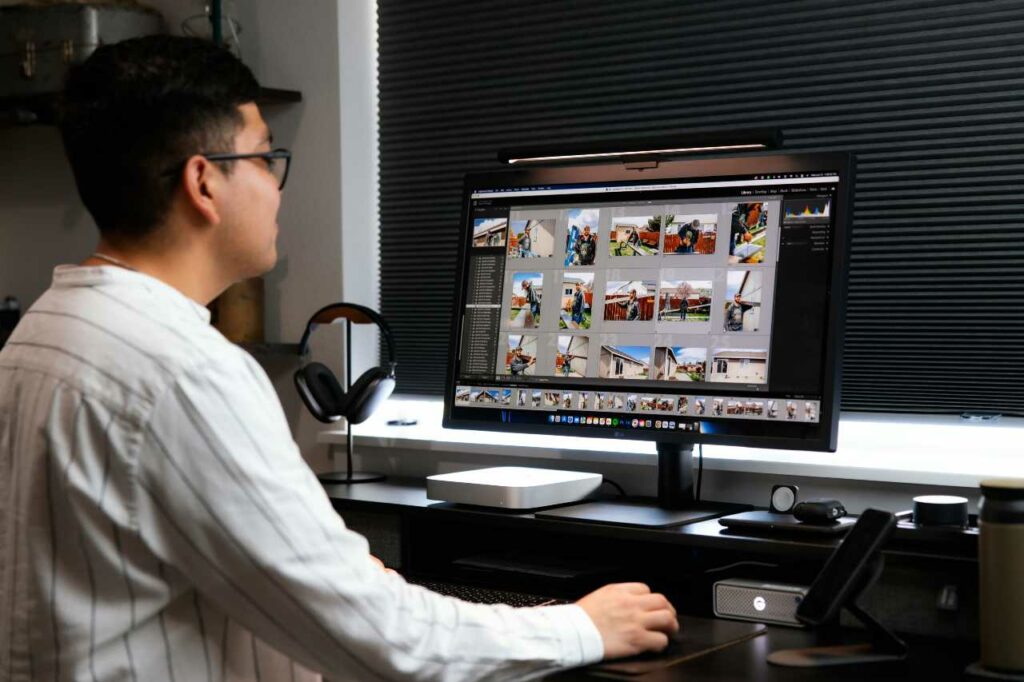 professional photographer incorporating images into site elements Spotted Fox Digital